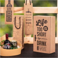 Pr&auml;sentkarton &bdquo;Natura Wine&ldquo; 2er - Life Is Too Short To Drink Bad Wine