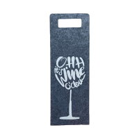 Wein Filz-Tasche grau - OHH its Wine oclock