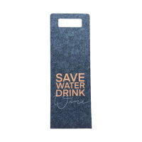 Wein Filz-Tasche grau - Save Water Drink Wine